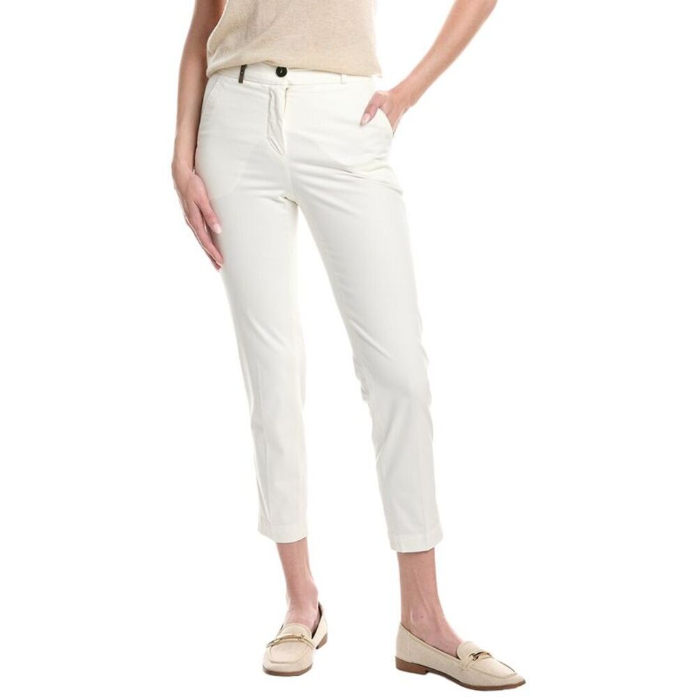 Peserico Womens Solid Pant, White
